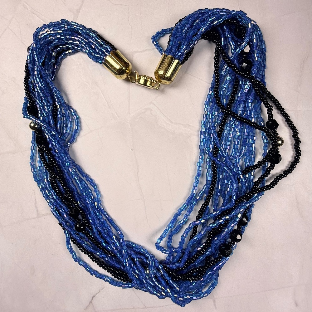 Hand-Beaded Multi-Strand Necklace - Picture 2 of 7